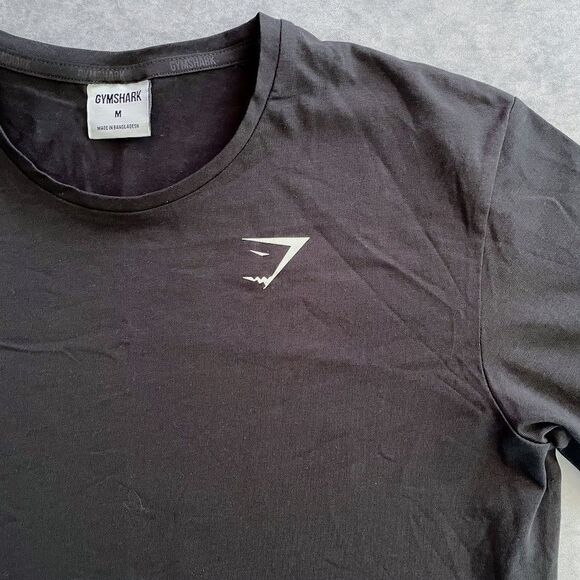 Gymshark Critical T Shirt Mens Size M Black Crew Neck Slim Fit Short Sleeve - Picture 2 of 8